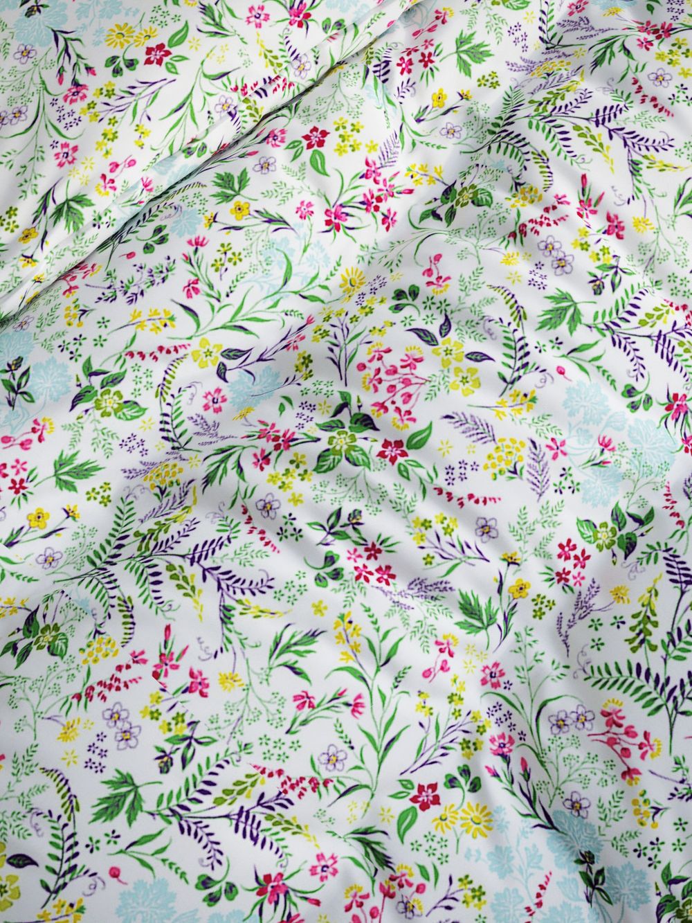 Пододеяльник перкаль Сказка "Полевые цветы" 1,5-спальный на молнии 145x215 см