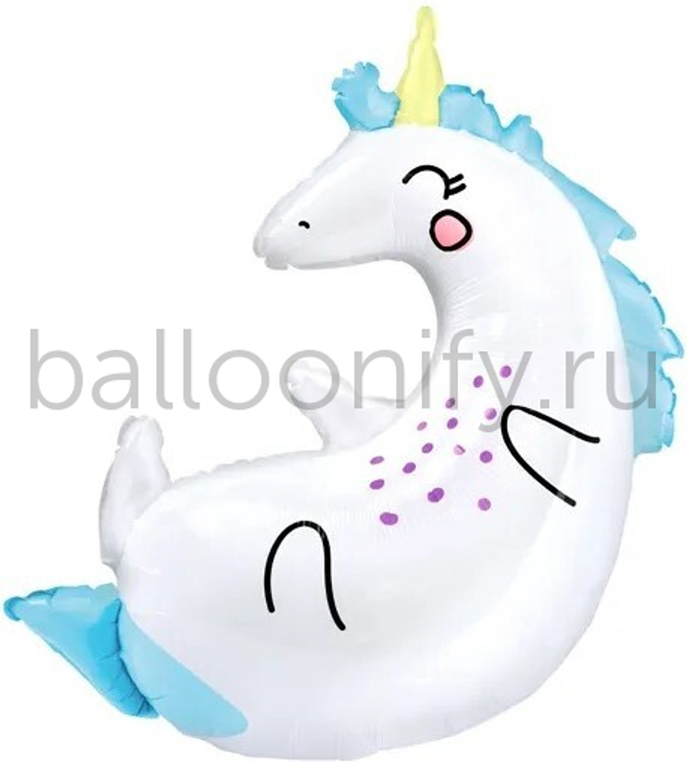 Шар (36''/91 см) Фигура, Облачный единорог, 1 шт.