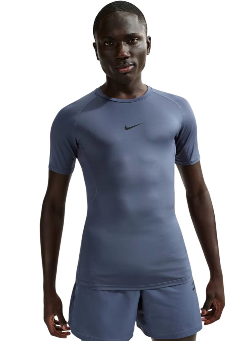 Термобелье Nike Pro Dri-FIT Tight Short-Sleeve Fitness - diffused blue/black