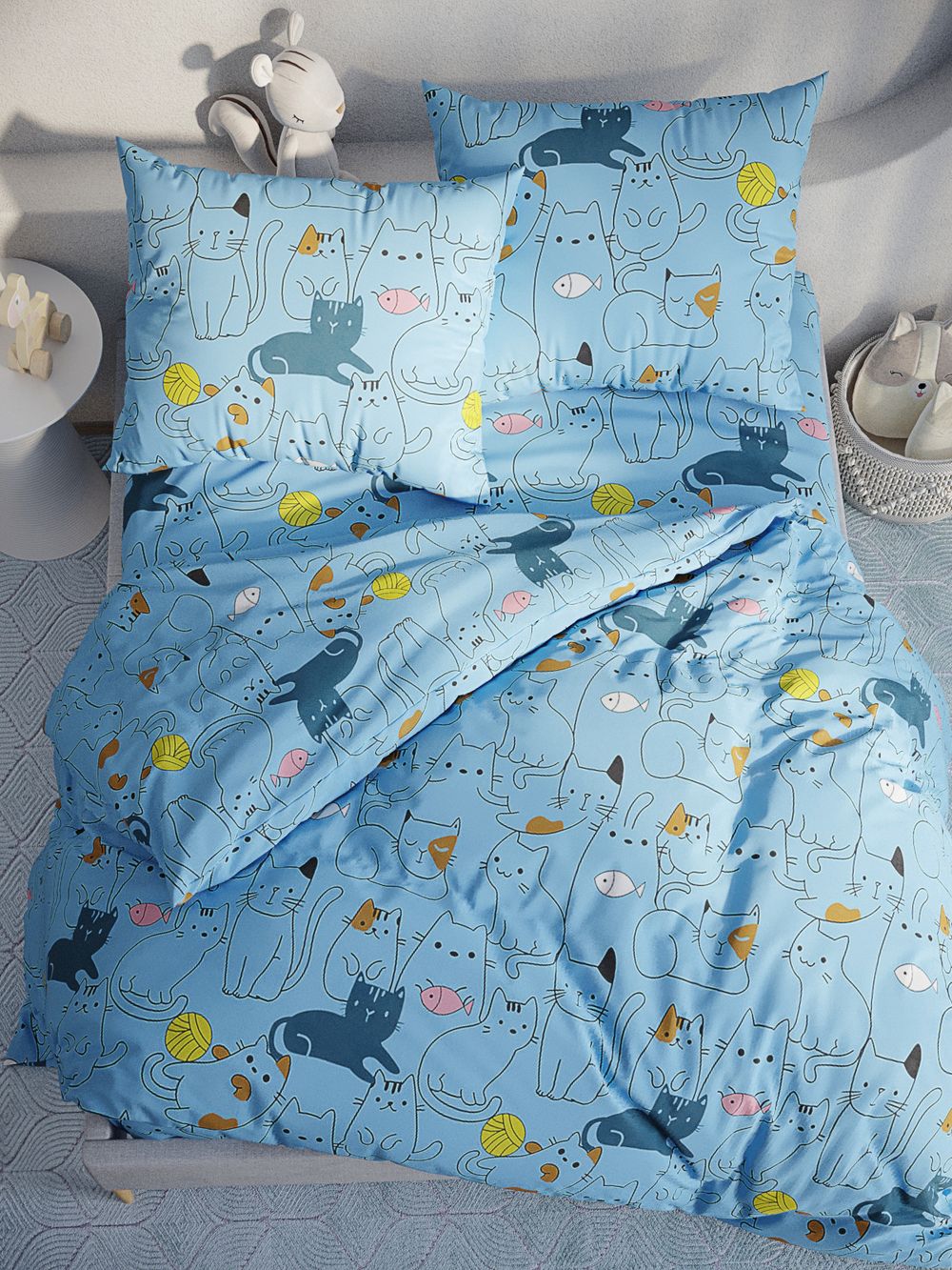 Простынь "Cary" 150х215 см  Сказка сатин