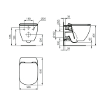 Промо-комлект 2 в 1 T4665V3 IDEALMOOD Aquablade подвесной унитаз с сиденьем и крышкой T3527V3, R046367 PROSYS 2.0 Встраиваемая инсталляция