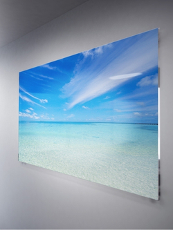 Модульная стеклянная интерьерная картина /Фотокартина на стекле / Море /Морской берег, 28x40 Декор для дома, подарок