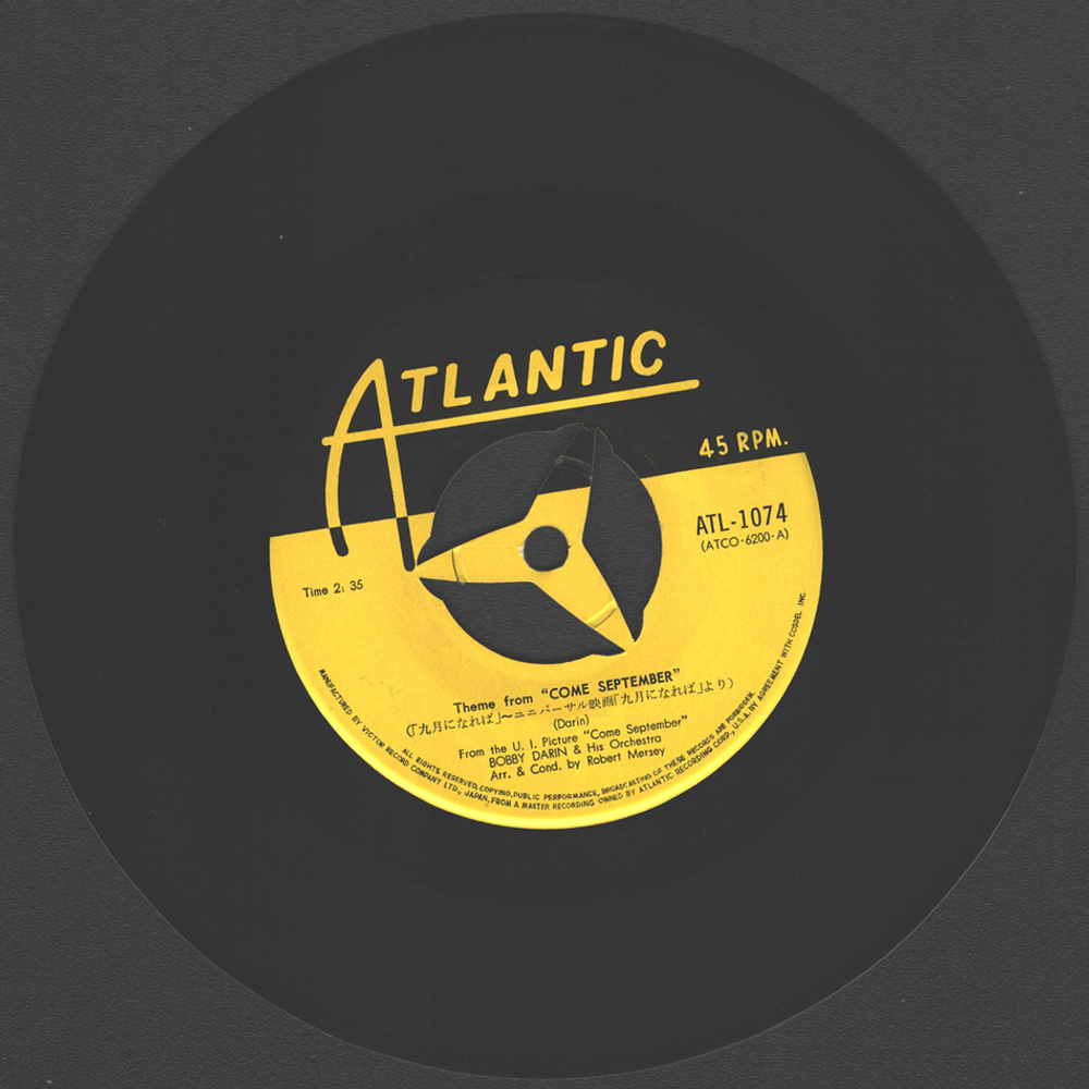 Bobby Darin & His Orchestra / Theme From "Come September" - Nature Boy (7" Vinyl Single)
