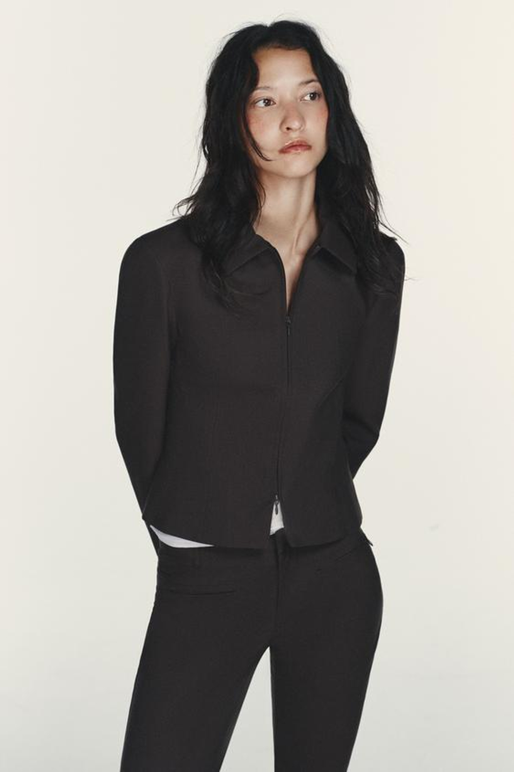 ZARA БРЮКИ FLARE С КАРМАНАМИ, КОРИЧНЕВЫЙ