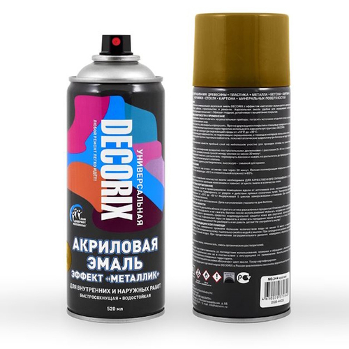 Эмаль аэроз. DECORIX акрил.  металлик античная бронза 520мл  0103-29 DX