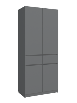 Шкаф РОВЕННА-2 /900*2100*503/ белый / серенити