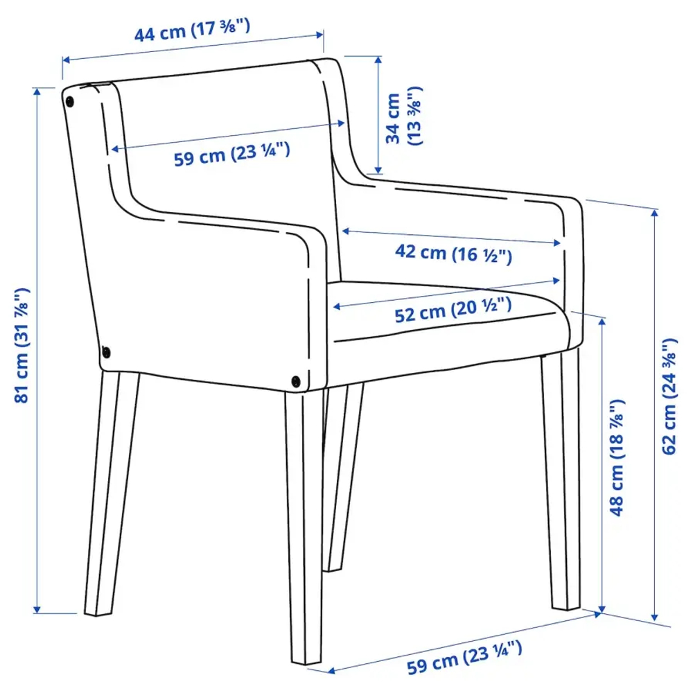 Стол + 4 стула с подлокотниками - MÖRBYLÅNGA / MÅRENÄS IKEA/ МЕРБИЛОНГА/ МАРЕНЭС ИКЕА, 205х95х75 см, темно-серый/коричневый