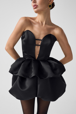 Комплект: топ-корсет и шорты-баллон из тафты (M)