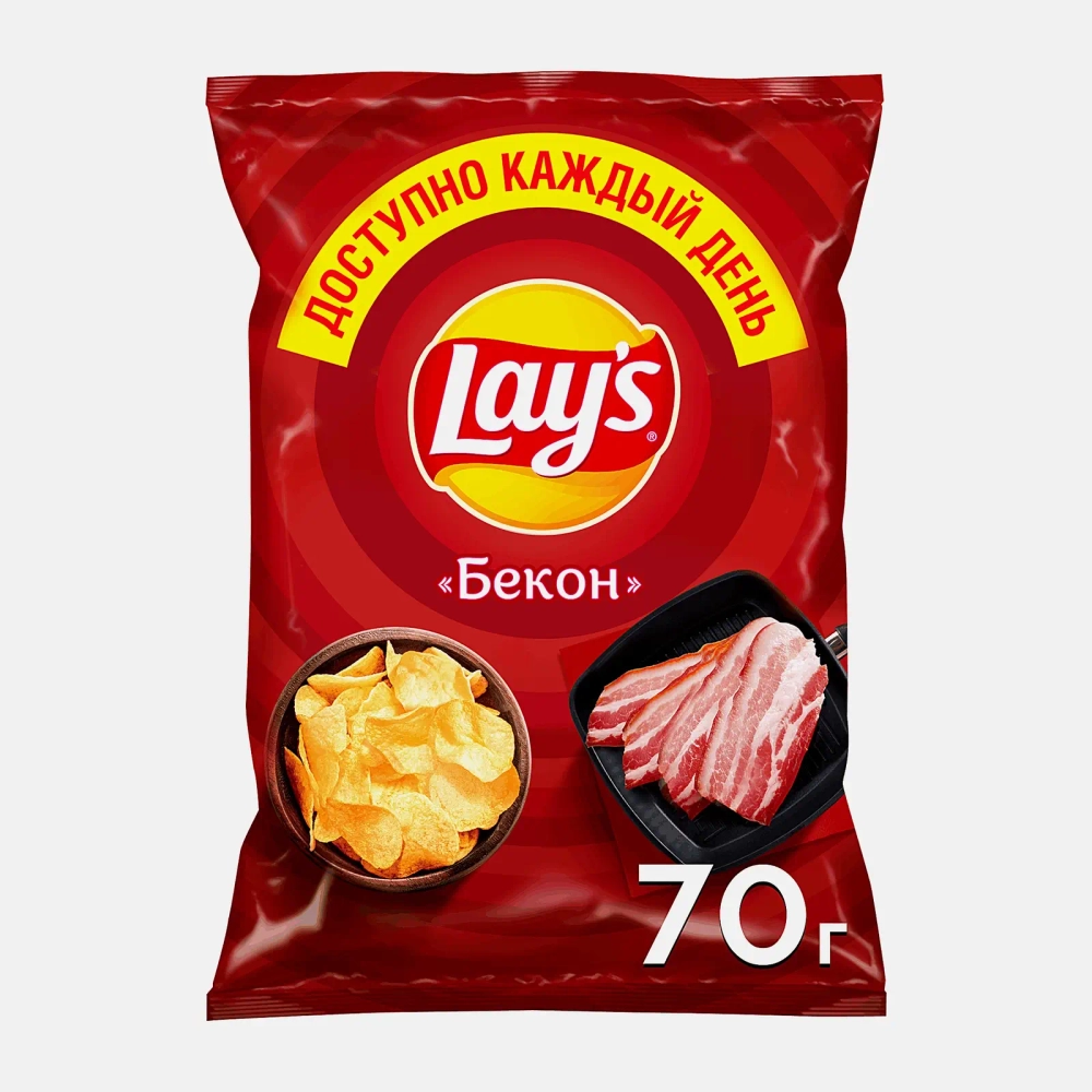 Чипсы Lays Бекон 70г