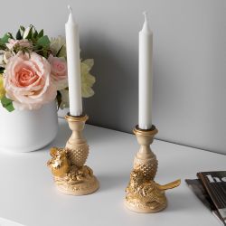 Подсвечник Птичка Терра правый Айвори