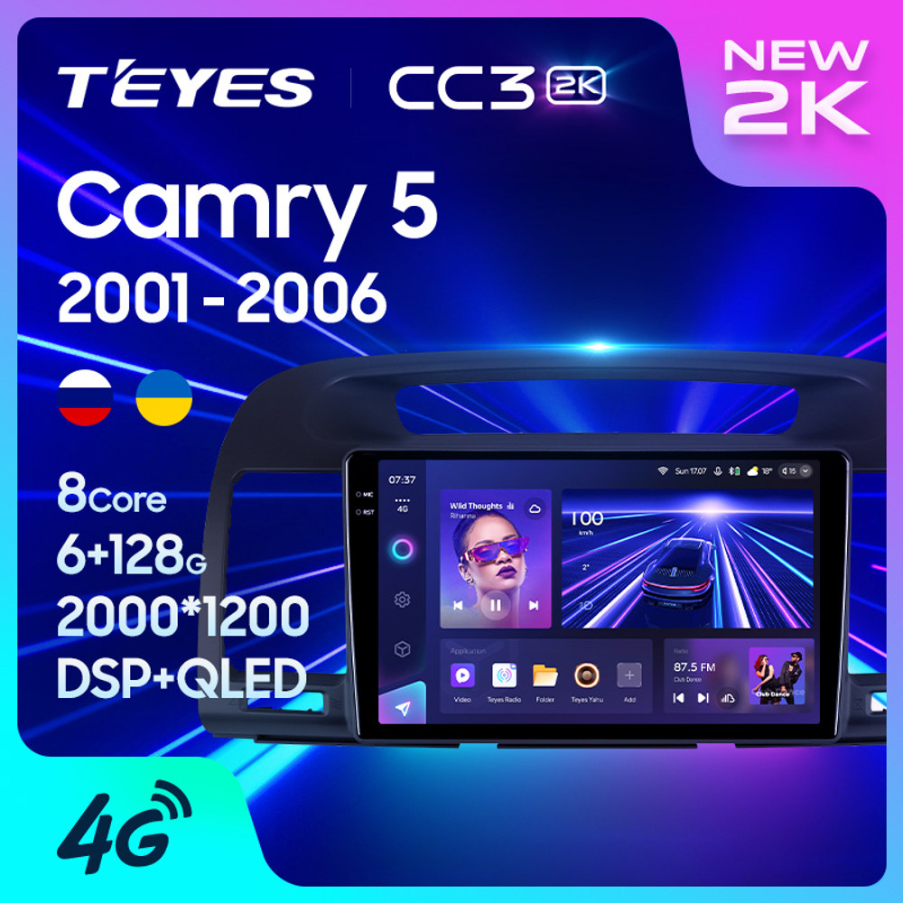Teyes CC3 2K 9"для Toyota Camry 2001-2006