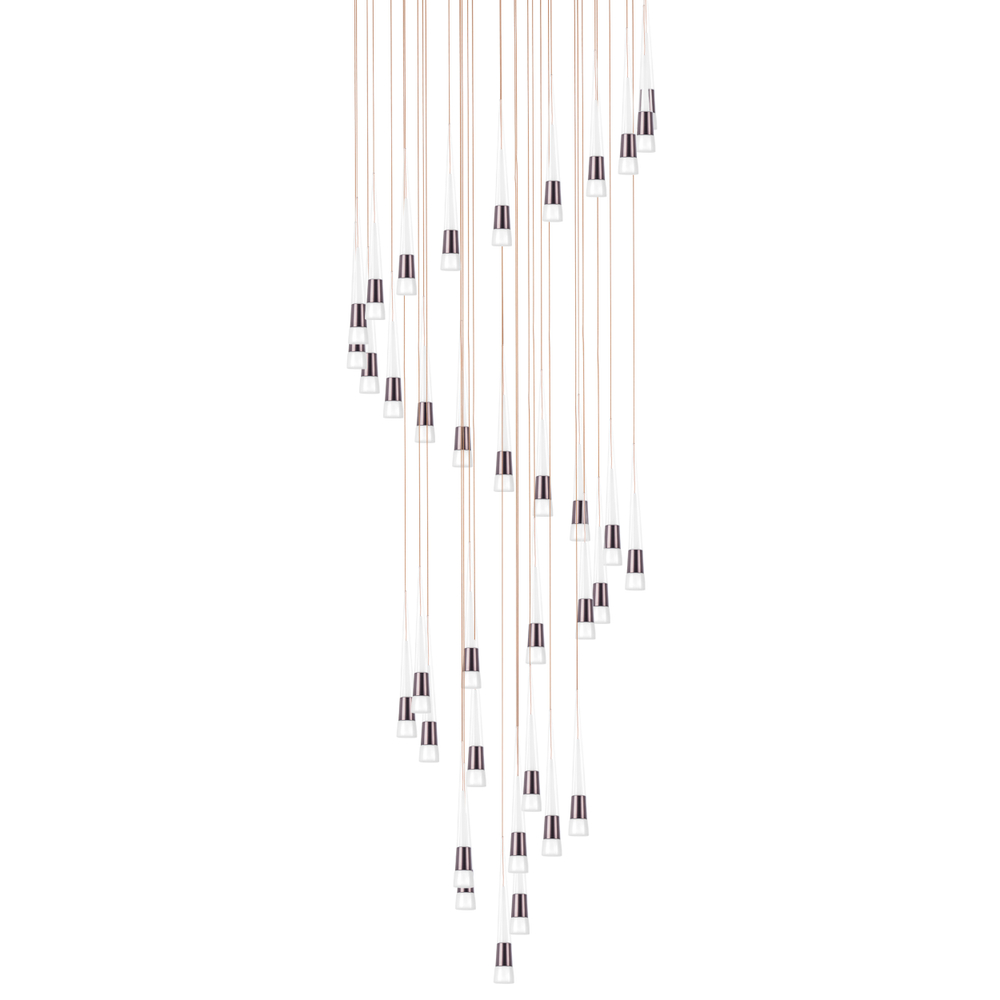 757361 Люстра CONE LED 180W 9000LM КОФЕЙНЫЙ/БЕЛЫЙ/ПРОЗРАЧНЫЙ 3000K