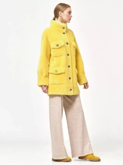 Куртка чебурашка из шерсти мериноса, желтая, SilverFox