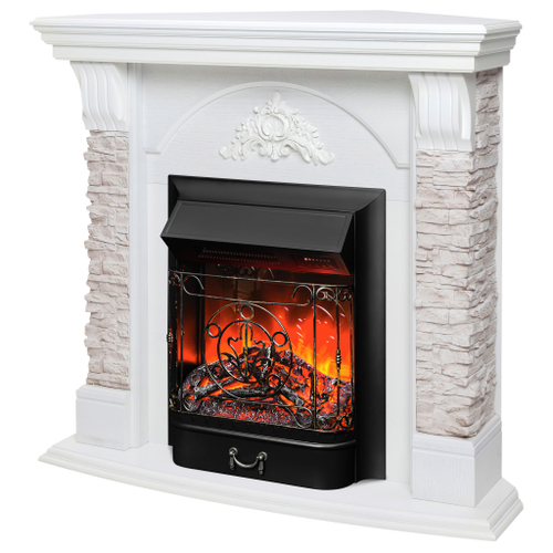 Каминокомплект Real Flame Athena Corner GR с очагом Majestic Lux Black RC (угловой)