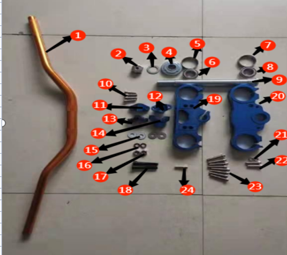 Запчасти C к питбайку Motax XR 250