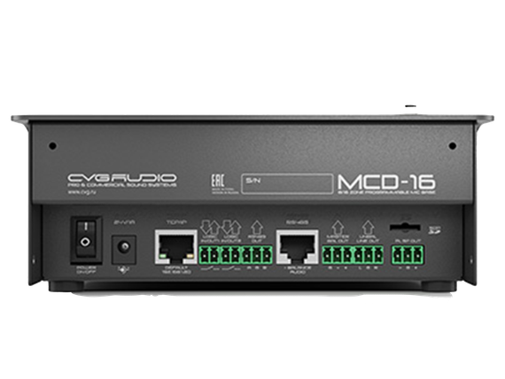 CVGAUDIO MCD-16 - внешняя микрофонная консоль для работы с процессорами CVGAUDIO ZONER pro и MDSP