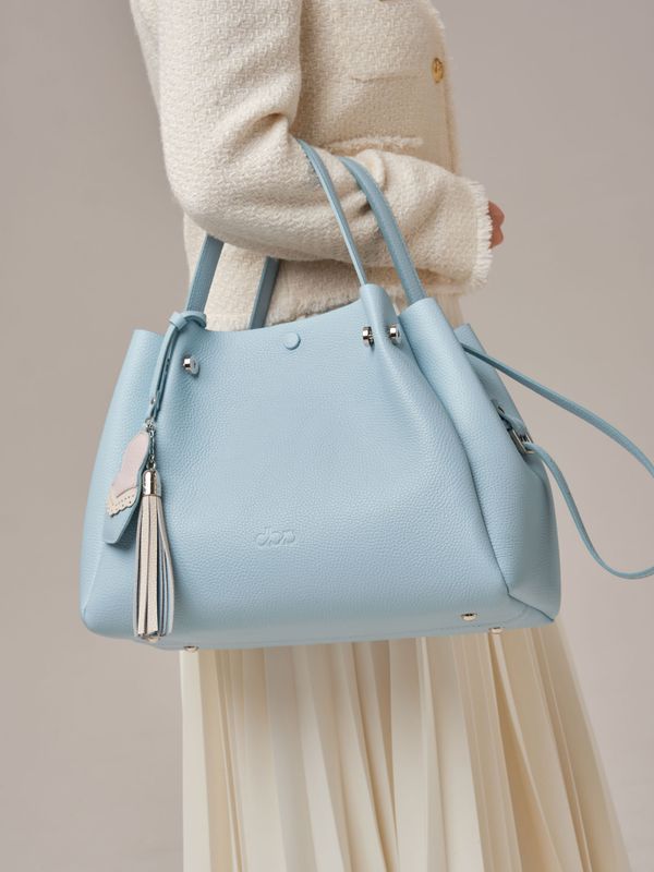 Кожаная сумка Vasilisa DBR 31210 светло-голубой