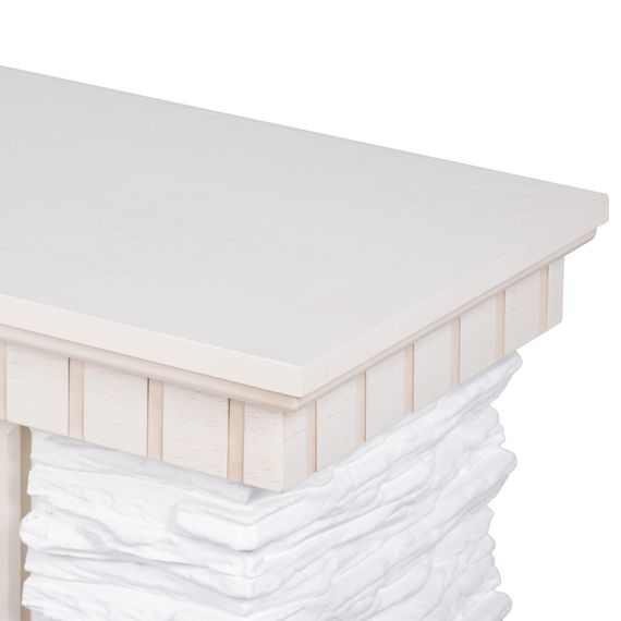 Портал Firelight Porto 30 камень белый, шпон беленый дуб — (3)