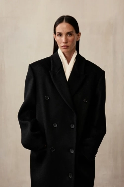 Пальто двубортное (((Power + dressing))), черное