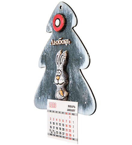 KK-814 Магнит-календарь «Заяц» шамот