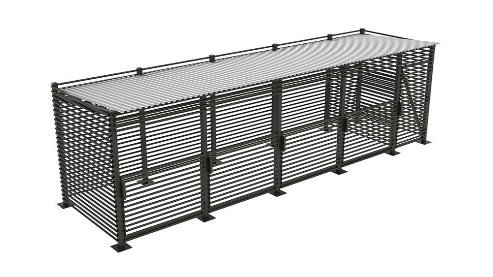 Контейнерная площадка на 4 контейнера с хозблоком SK00317