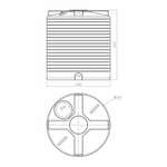 Емкость вертикальная усиленная 10000л Политим 10000 л.(2330x2330x2630см;красный
) - арт.560757