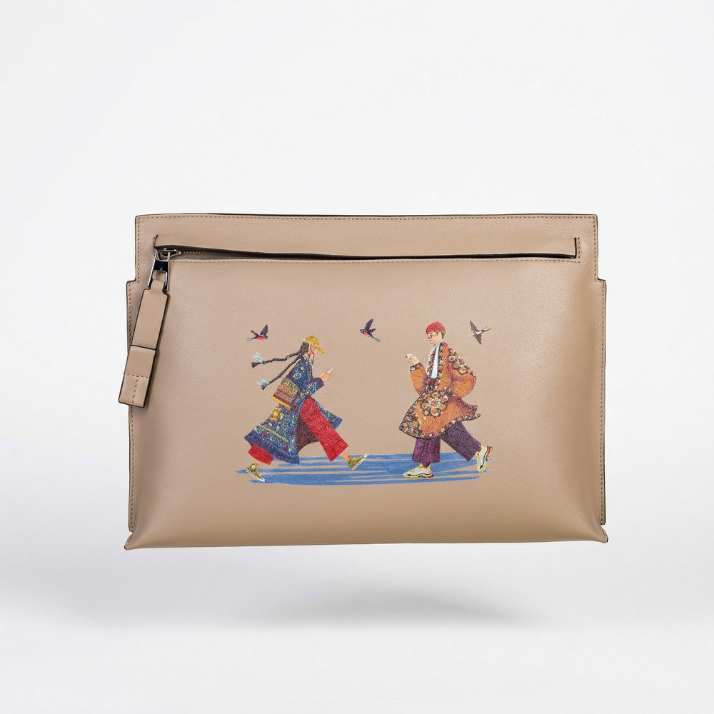 Клатч Qazaq Soul Asyl натуральная кожа