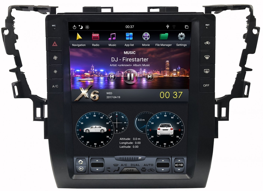 Магнитола для Toyota Alphard H30, Vellfire 2 2015-2023 (с JBL) - Carmedia ZF-1308H-Q6 вертикальный экран в стиле "Тесла" на Android 11, 8Гб+128Гб, CarPlay, 4G SIM-слот