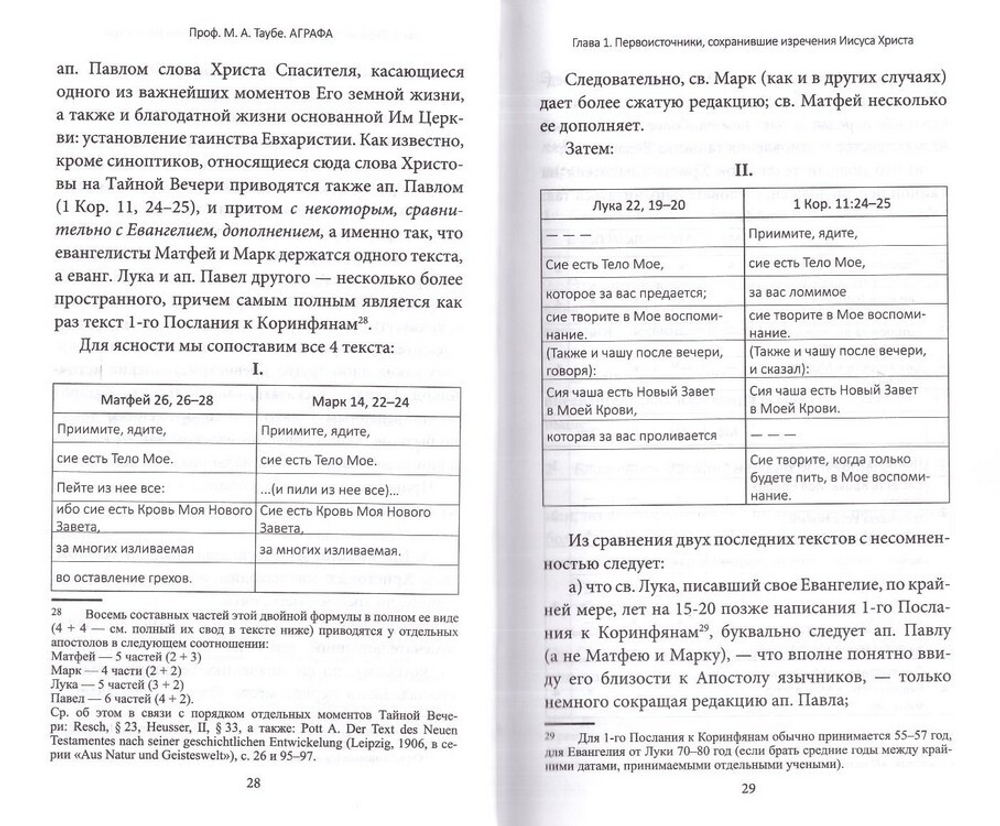 Аграфа. О незаписанных в Евангелии изречениях Иисуса Христа. Таубе М. А.