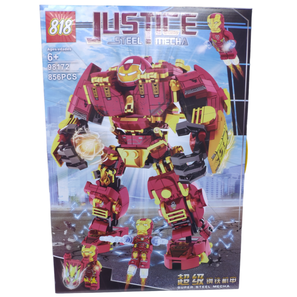Конструктор робот, супергерои Железный человек "818 - Justice Steel Mecha NO: 98172" 856 деталей