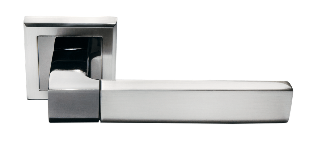 Дверные ручки Morelli "FUKOKU" MH-28 SN/BN-S Цвет - Белый никель/Чёрный никель