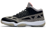 Jordan Air Jordan 11 low ie black cement leather shock absorption non-slip wear-resistant mid-top retro basketball shoes men's black cement