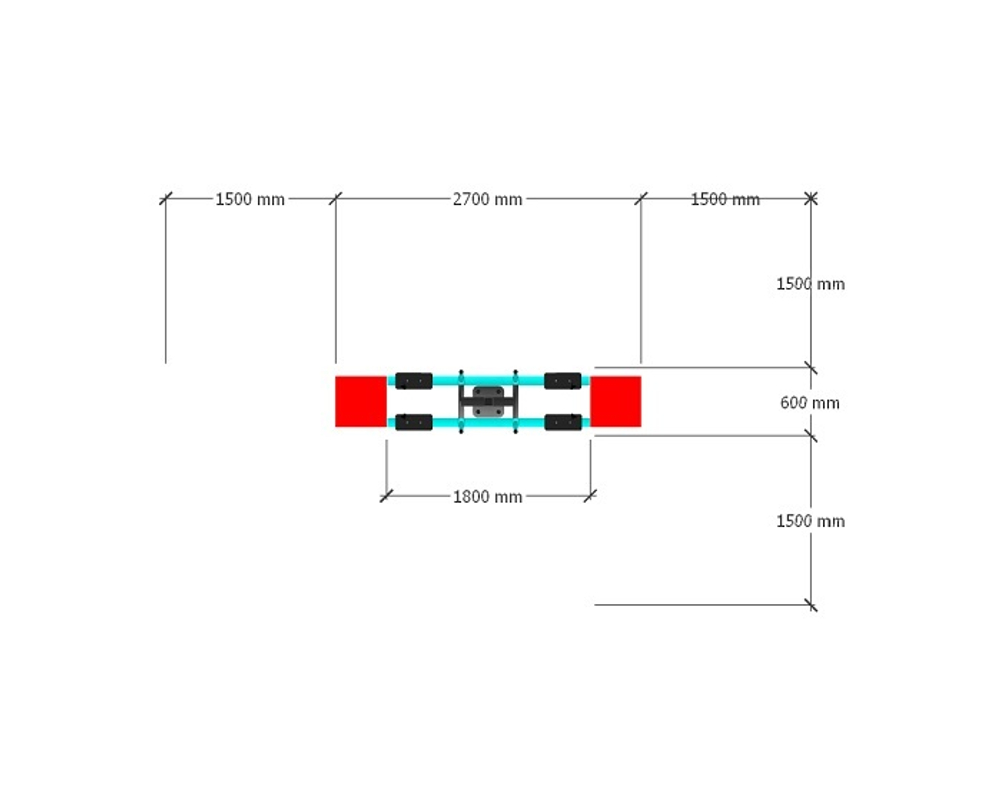 Уличный тренажер Лыжник двойной
