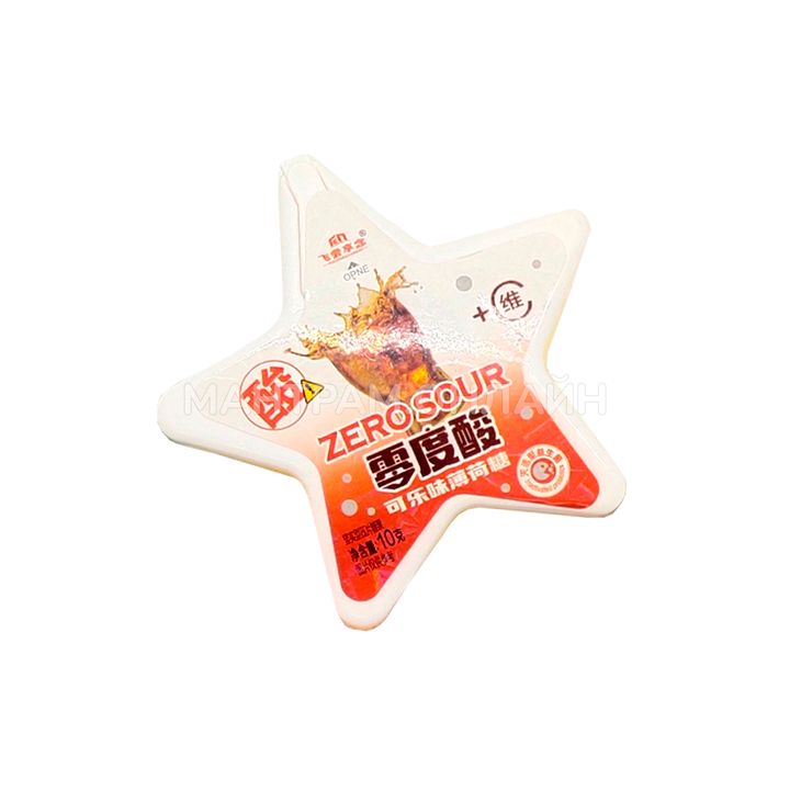 Драже мятное Zero Sour Звездочка вкус кола 10 г