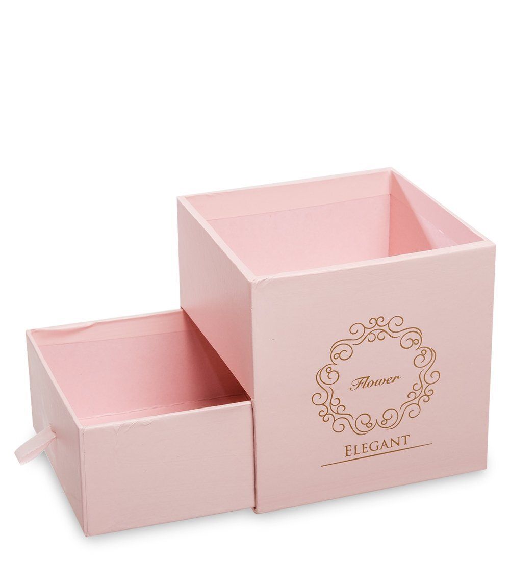 WG-100-D Коробка подарочная «Букет с сюрпризом» цв.розовый