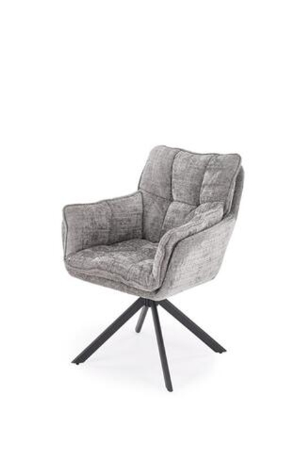 Стул HALMAR K597 серый/черный, поворотный