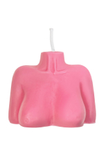 Розовая сувенирная свеча «Женский силуэт»