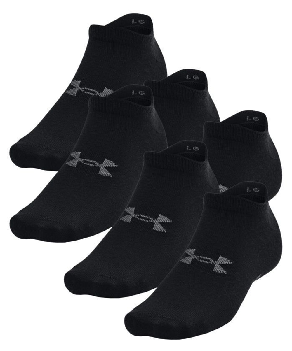 Теннисные носки Under Armour Unisex Essential No Show Socks 6P - черный