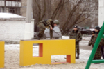 Полоса препятствий Стенка с двумя проломами для спортивной пощадки