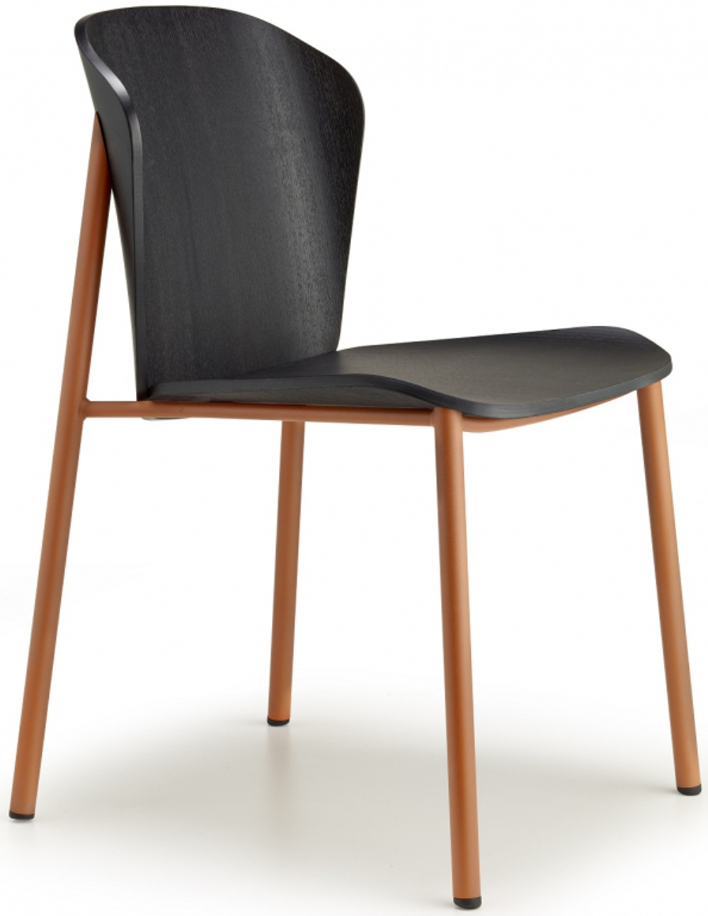 Стул деревянный Scab Design Finn Metal Wood, терракотовый, черный ясень