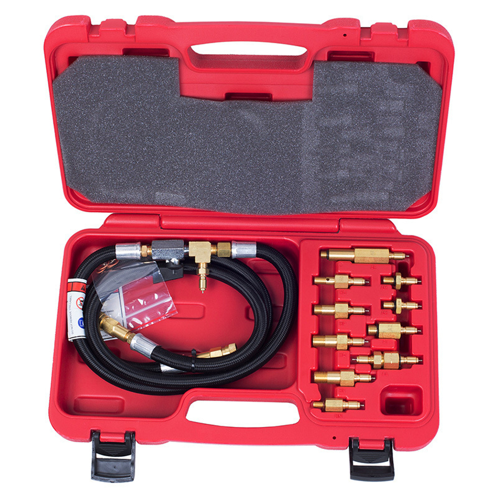 МАСТАК (120-03015C) Набор для тестирования топливных систем впрыска европейских автомобилей, кейс, 15 предметов