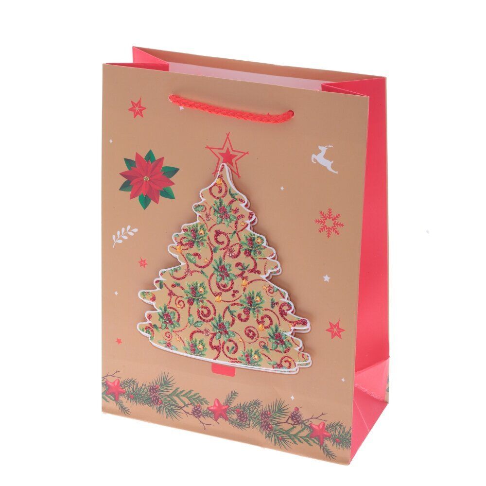 GAEM Пакет подарочный (бумага 210г/м2, блок микс 12шт), L26 W10 H32 см, 4в.