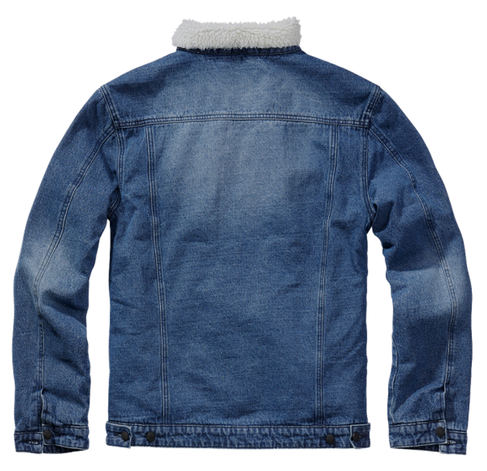 Brandit SHERPA DENIM JACKET denim blue-off white