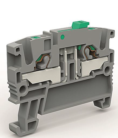 Клемма с размыкателем на 2,5 кв.мм синяя