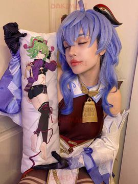 Мини дакимакура Куки Синобу из Геншин Импакт | Genshin Impact арт. M0979, 60х20 см