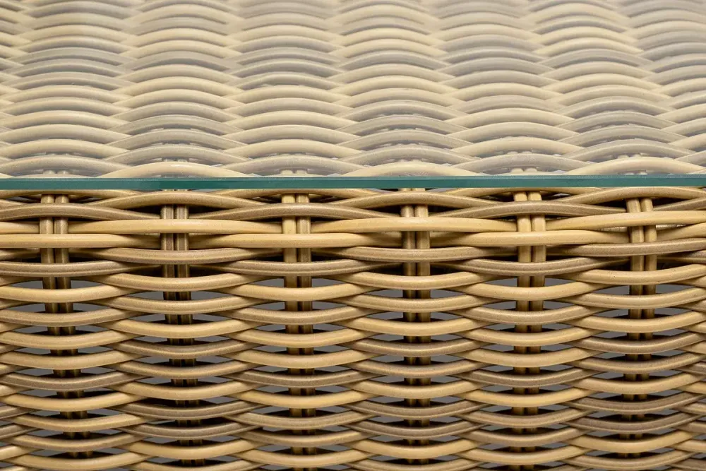 "Боно" журнальный столик из искусственного ротанга, цвет соломенный