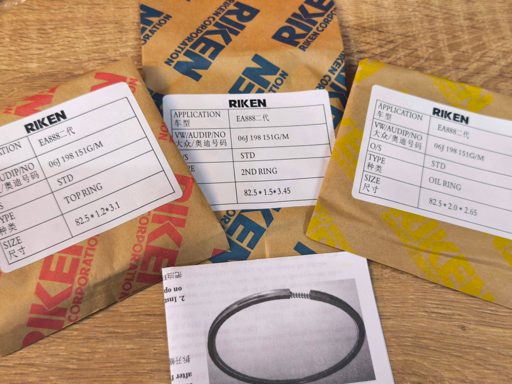 Комплект поршней RIK  с кольцами  GEN2 1.8 TFSI 21мм