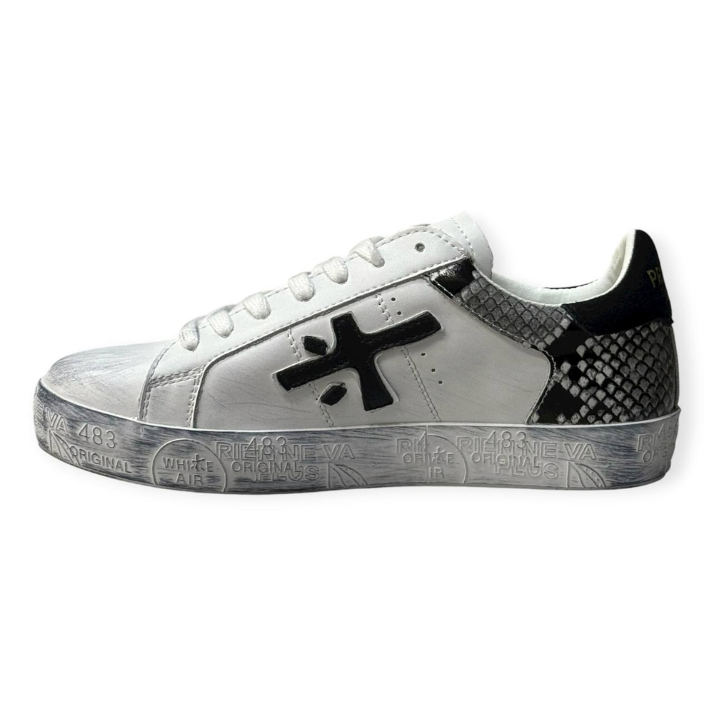 Premiata 483 Print Edition White Grey