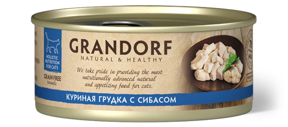 Grandorf Cat консервированный корм для кошек куриная грудка