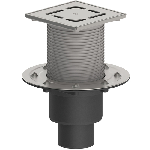 ТП-310.1-3000 Трап вертикальный регулируемый с подрамником из нержавеющей стали DN110/75/50
